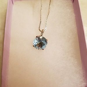 Blue stone necklace